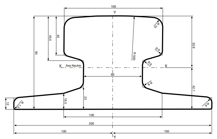 A100 CRANE RAIL DRAWING A100 CRANE RAIL DRAWING