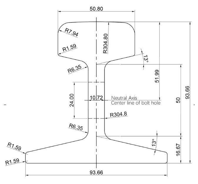 GB Q235 55Q 22kg Light Steel Rails GB Q235 55Q 22kg Light Steel Rails